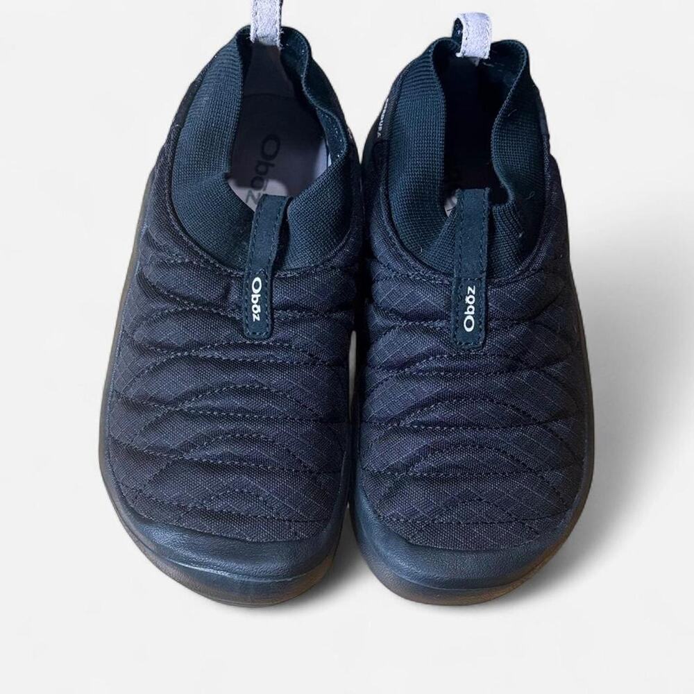 ⁠Oboz Whakata Puffy Black Quilted Slip On Camp Shoes Women's Size 8 PrimaLoft⁠